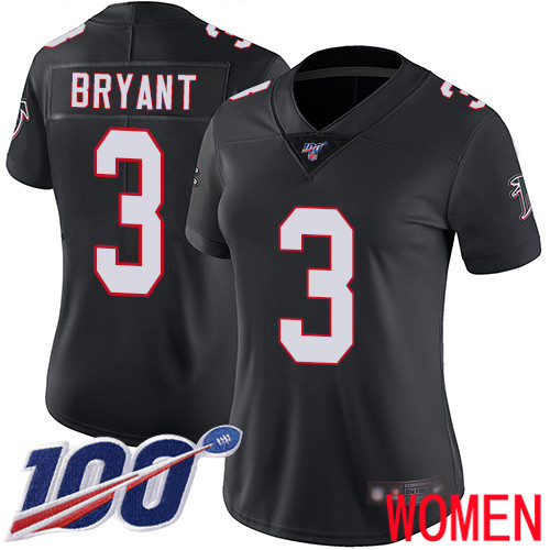 Atlanta Falcons Limited Black Women Matt Bryant Alternate Jersey NFL Football #3 100th Season Vapor Untouchable->women nfl jersey->Women Jersey